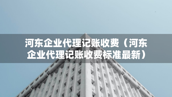 河?xùn)|企業(yè)代理記賬收費(fèi)（河?xùn)|企業(yè)代理記賬收費(fèi)標(biāo)準(zhǔn)最新）