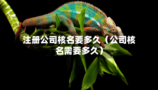 注冊(cè)公司核名要多久（公司核名需要多久）