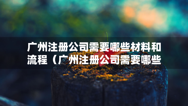 廣州注冊公司需要哪些材料和流程（廣州注冊公司需要哪些材料和流程和手續(xù)）
