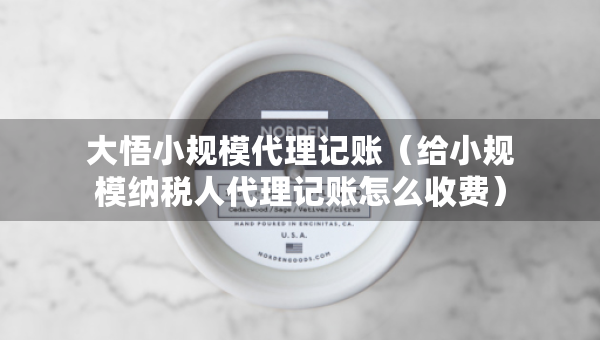 大悟小規(guī)模代理記賬（給小規(guī)模納稅人代理記賬怎么收費(fèi)）