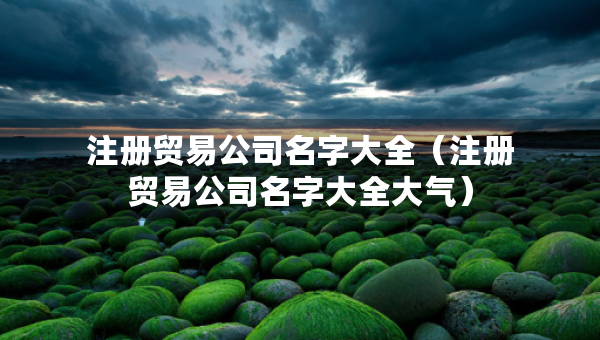 注冊貿(mào)易公司名字大全（注冊貿(mào)易公司名字大全大氣）