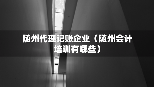 隨州代理記賬企業(yè)（隨州會計培訓(xùn)有哪些）