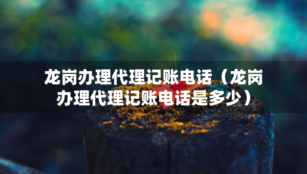 龍崗辦理代理記賬電話（龍崗辦理代理記賬電話是多少）
