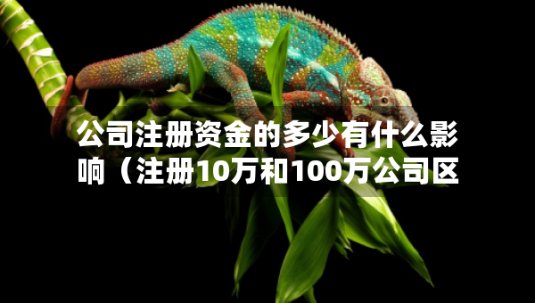 公司注冊資金的多少有什么影響（注冊10萬和100萬公司區(qū)別）