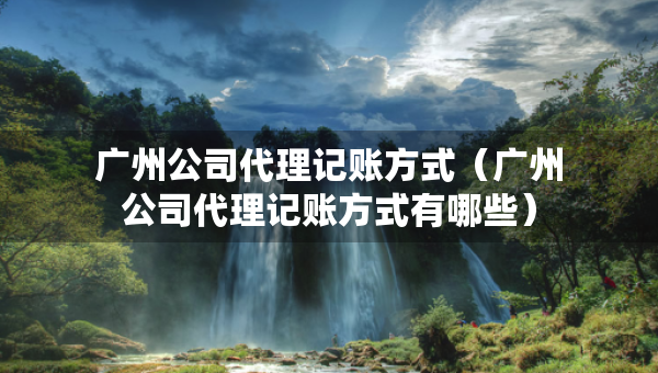 廣州公司代理記賬方式（廣州公司代理記賬方式有哪些）