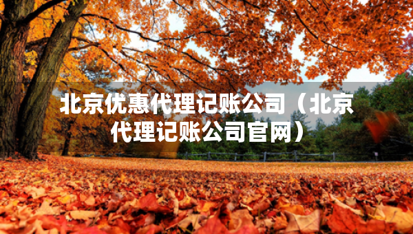 北京優(yōu)惠代理記賬公司（北京代理記賬公司官網）