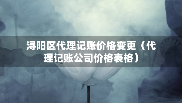潯陽區(qū)代理記賬價格變更（代理記賬公司價格表格）