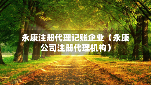 永康注冊代理記賬企業(yè)（永康公司注冊代理機構）