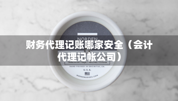 財務(wù)代理記賬哪家安全（會計代理記帳公司）