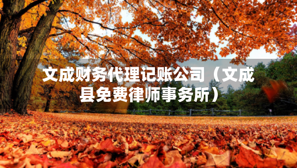 文成財(cái)務(wù)代理記賬公司（文成縣免費(fèi)律師事務(wù)所）
