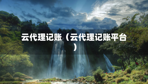 云代理記賬（云代理記賬平臺(tái)）