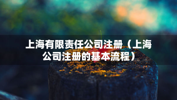 上海有限責(zé)任公司注冊(cè)（上海公司注冊(cè)的基本流程）