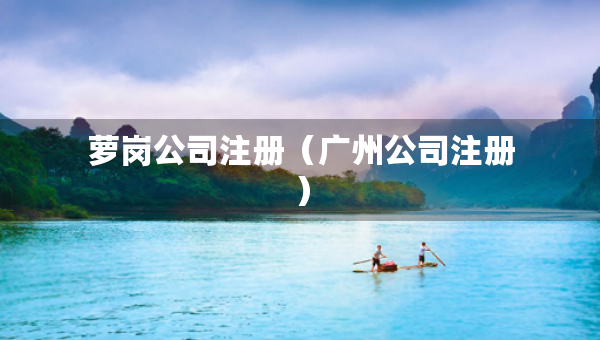 蘿崗公司注冊（廣州公司注冊）