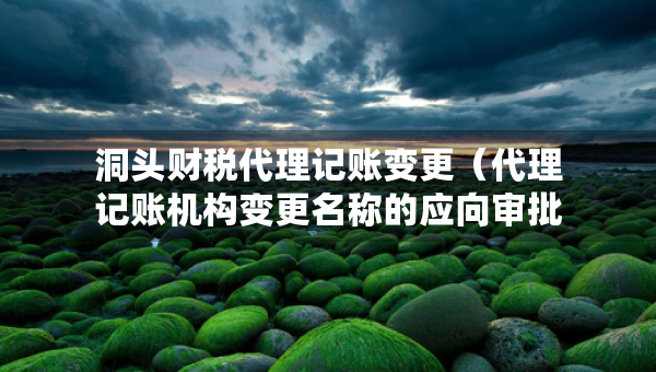 洞頭財(cái)稅代理記賬變更（代理記賬機(jī)構(gòu)變更名稱的應(yīng)向?qū)徟鷻C(jī)關(guān)提交什么）