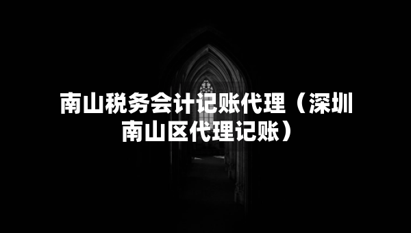 南山稅務(wù)會(huì)計(jì)記賬代理（深圳南山區(qū)代理記賬）