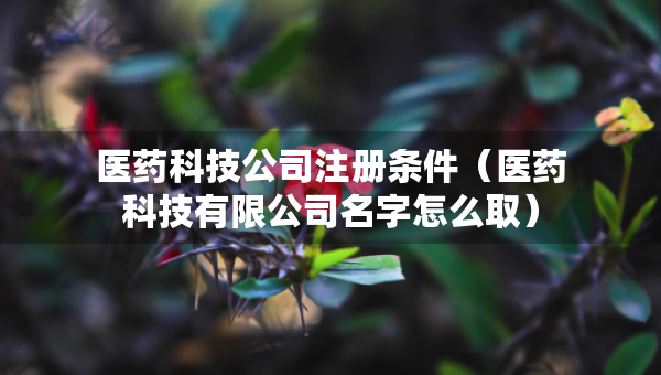 醫(yī)藥科技公司注冊條件（醫(yī)藥科技有限公司名字怎么取）