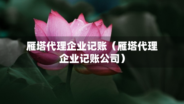 雁塔代理企業(yè)記賬（雁塔代理企業(yè)記賬公司）