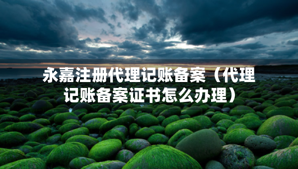 永嘉注冊代理記賬備案（代理記賬備案證書怎么辦理）