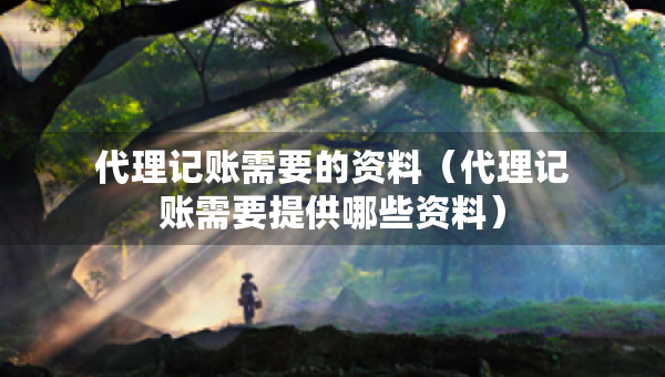 代理記賬需要的資料（代理記賬需要提供哪些資料）
