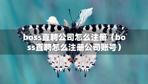 boss直聘公司怎么注冊(cè)（boss直聘怎么注冊(cè)公司賬號(hào)）