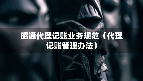 昭通代理記賬業(yè)務規(guī)范（代理記賬管理辦法）