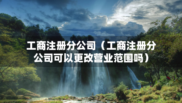 工商注冊分公司（工商注冊分公司可以更改營業(yè)范圍嗎）