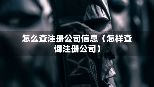 怎么查注冊公司信息（怎樣查詢注冊公司）
