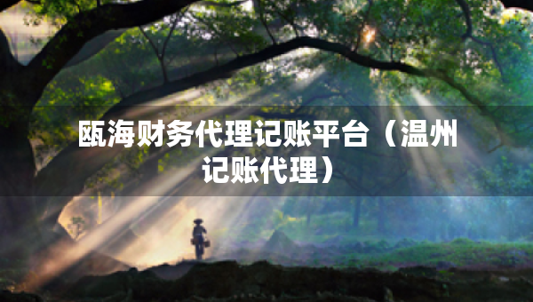 甌海財務代理記賬平臺（溫州記賬代理）