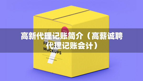 高新代理記賬簡介（高薪誠聘代理記賬會計）