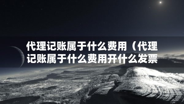 代理記賬屬于什么費用（代理記賬屬于什么費用開什么發(fā)票）