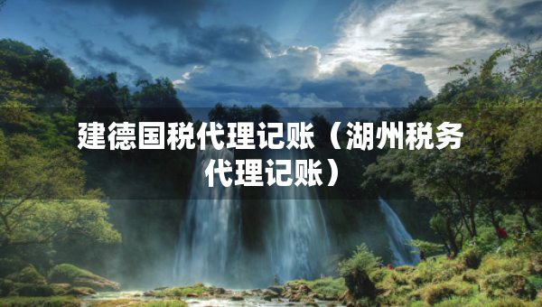 建德國稅代理記賬（湖州稅務(wù)代理記賬）