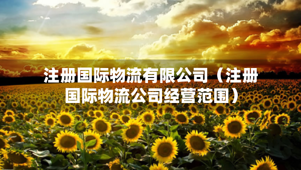 注冊國際物流有限公司（注冊國際物流公司經(jīng)營范圍）