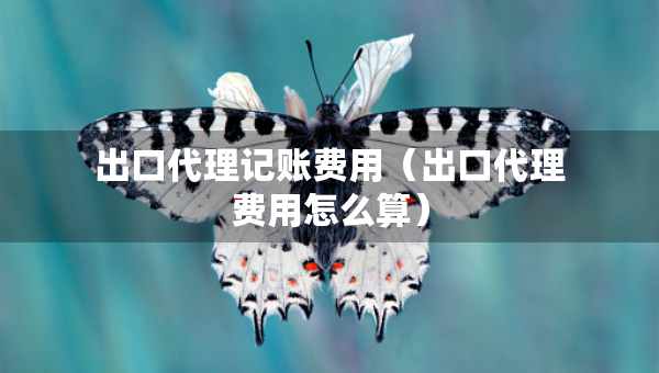 出口代理記賬費(fèi)用（出口代理費(fèi)用怎么算）