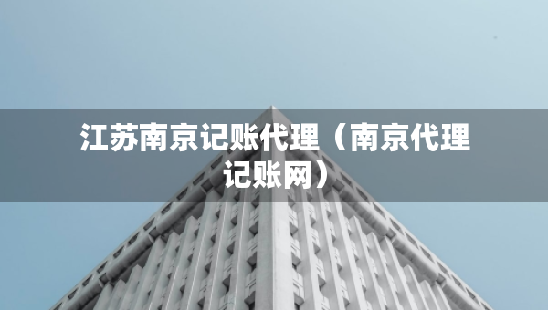 江蘇南京記賬代理（南京代理記賬網(wǎng)）