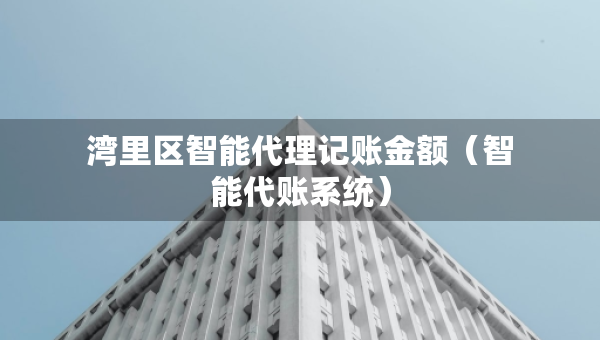 灣里區(qū)智能代理記賬金額（智能代賬系統(tǒng)）