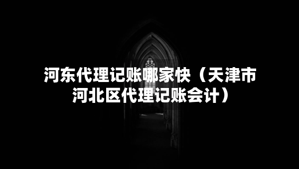 河?xùn)|代理記賬哪家快（天津市河北區(qū)代理記賬會計）