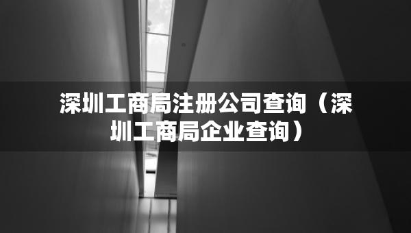 深圳工商局注冊(cè)公司查詢（深圳工商局企業(yè)查詢）