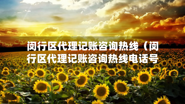 閔行區(qū)代理記賬咨詢熱線（閔行區(qū)代理記賬咨詢熱線電話號碼）