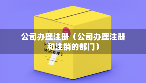 公司辦理注冊（公司辦理注冊和注銷的部門）