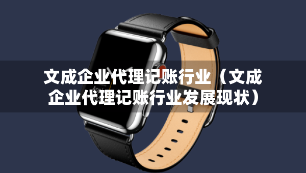 文成企業(yè)代理記賬行業(yè)（文成企業(yè)代理記賬行業(yè)發(fā)展現(xiàn)狀）