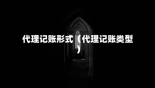代理記賬形式（代理記賬類型）