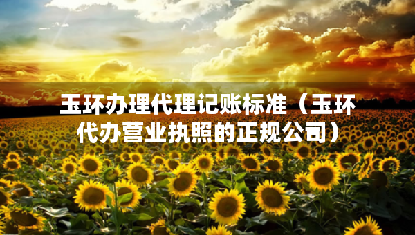 玉環(huán)辦理代理記賬標(biāo)準(zhǔn)（玉環(huán)代辦營(yíng)業(yè)執(zhí)照的正規(guī)公司）