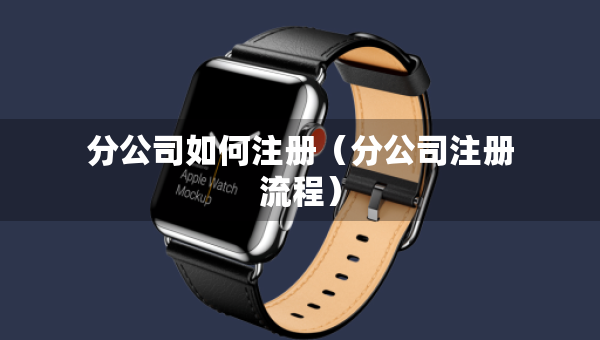 分公司如何注冊（分公司注冊流程）