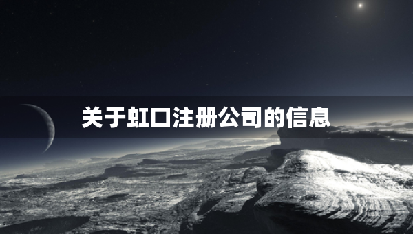 關(guān)于虹口注冊公司的信息