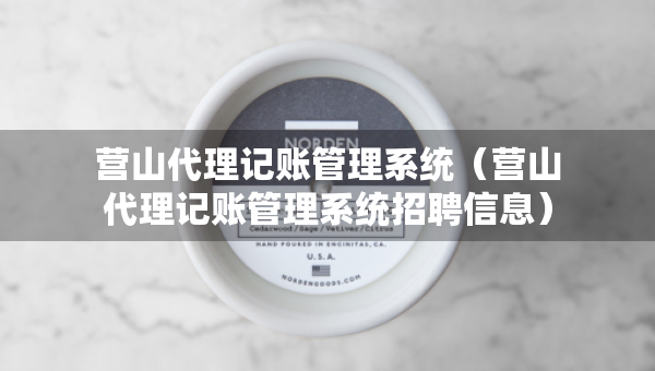 營山代理記賬管理系統(tǒng)（營山代理記賬管理系統(tǒng)招聘信息）