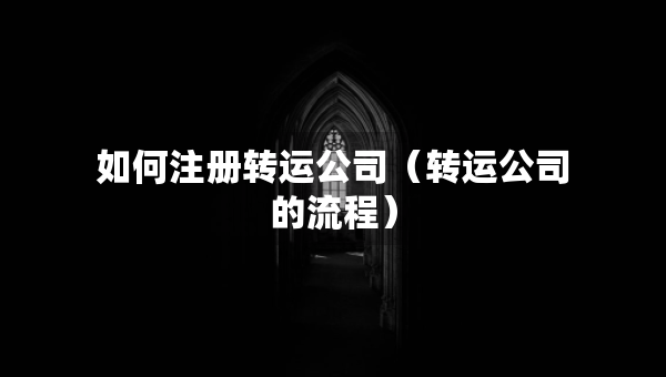 如何注冊轉(zhuǎn)運公司（轉(zhuǎn)運公司的流程）