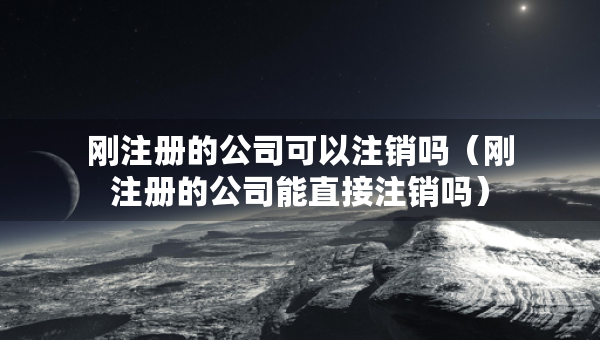 剛注冊的公司可以注銷嗎（剛注冊的公司能直接注銷嗎）