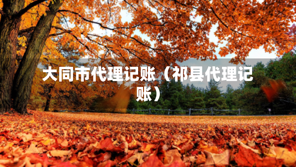 大同市代理記賬（祁縣代理記賬）