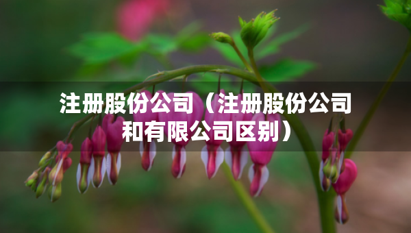 注冊(cè)股份公司（注冊(cè)股份公司和有限公司區(qū)別）