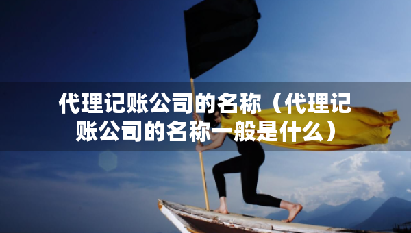 代理記賬公司的名稱（代理記賬公司的名稱一般是什么）